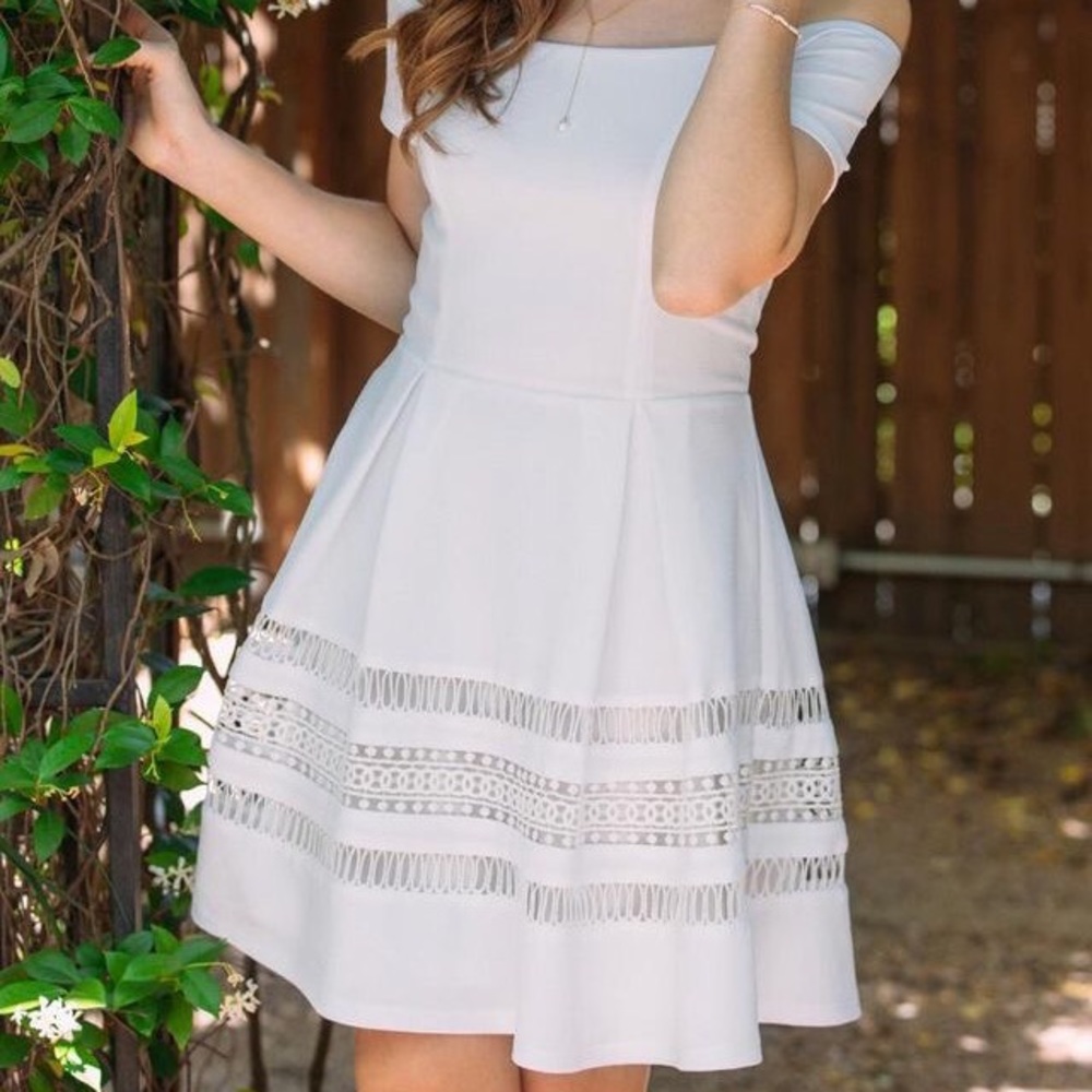 Alaina Off-Shoulder A-line Dress